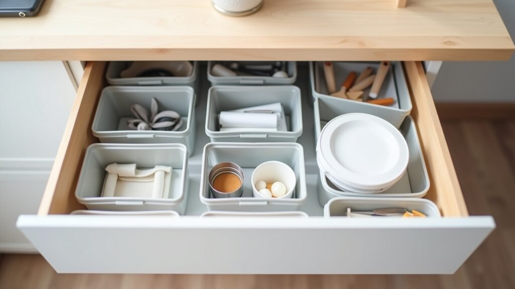 Organized container drawer