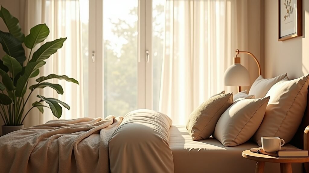 Peaceful bedroom setup