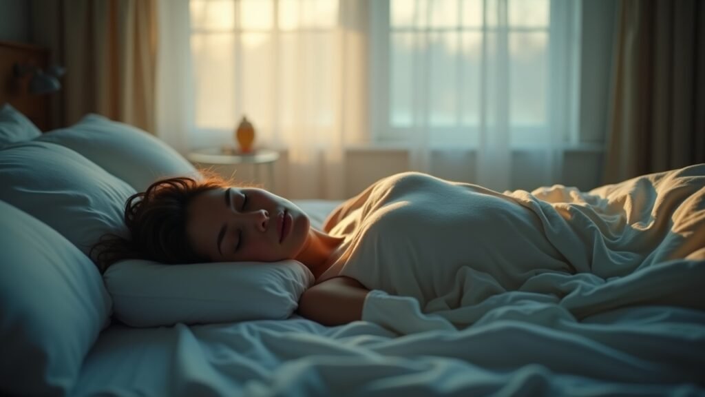 Person sleeping peacefully