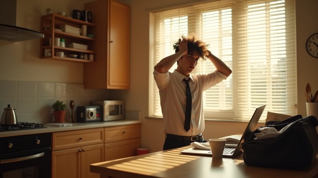 Rushing morning routine