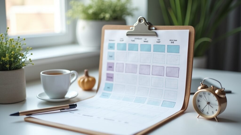 Sleep schedule chart