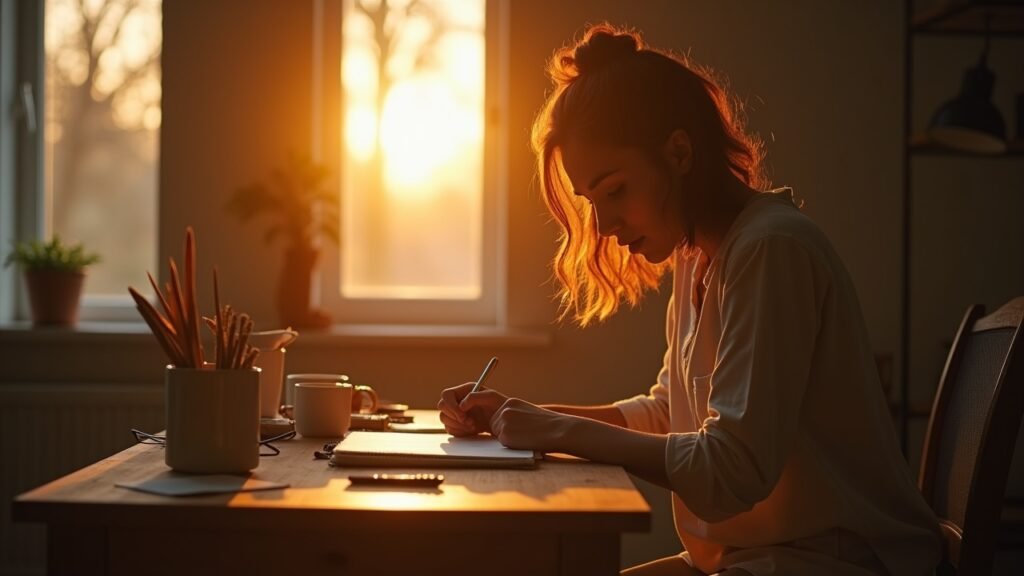 Person starting small task