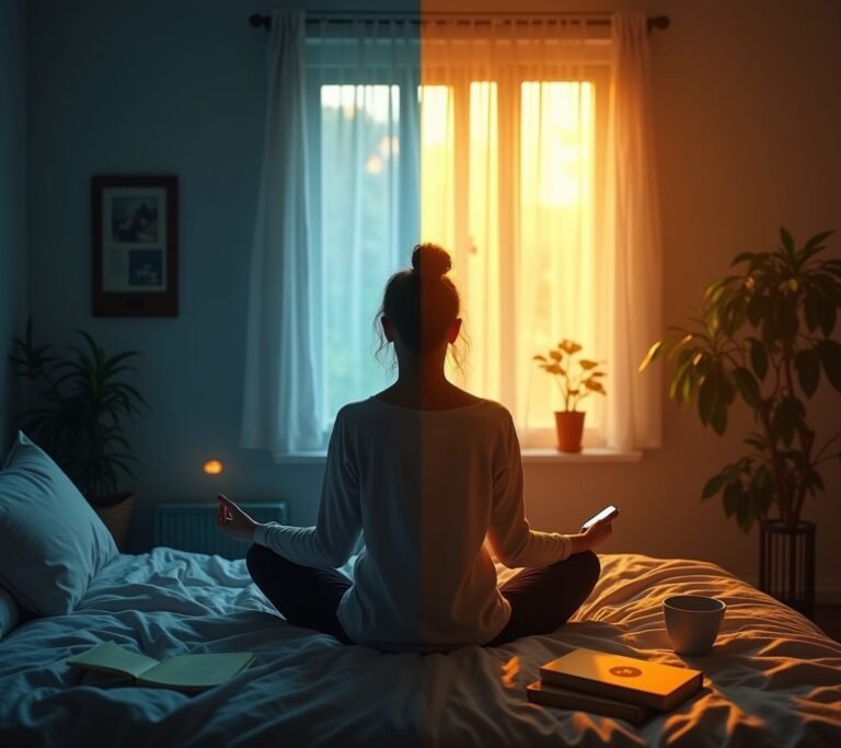 Chaotic morning scene