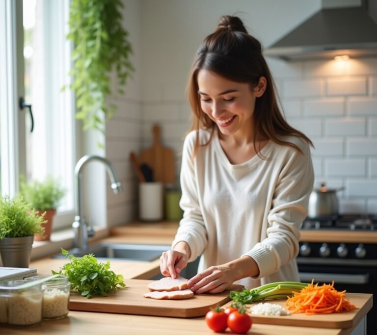 Containers with prepped meals