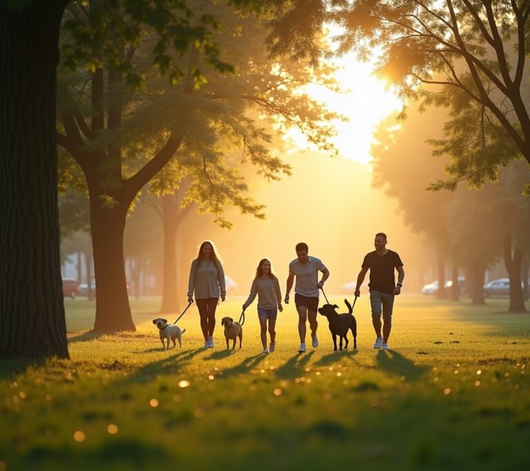 Person walking morning
