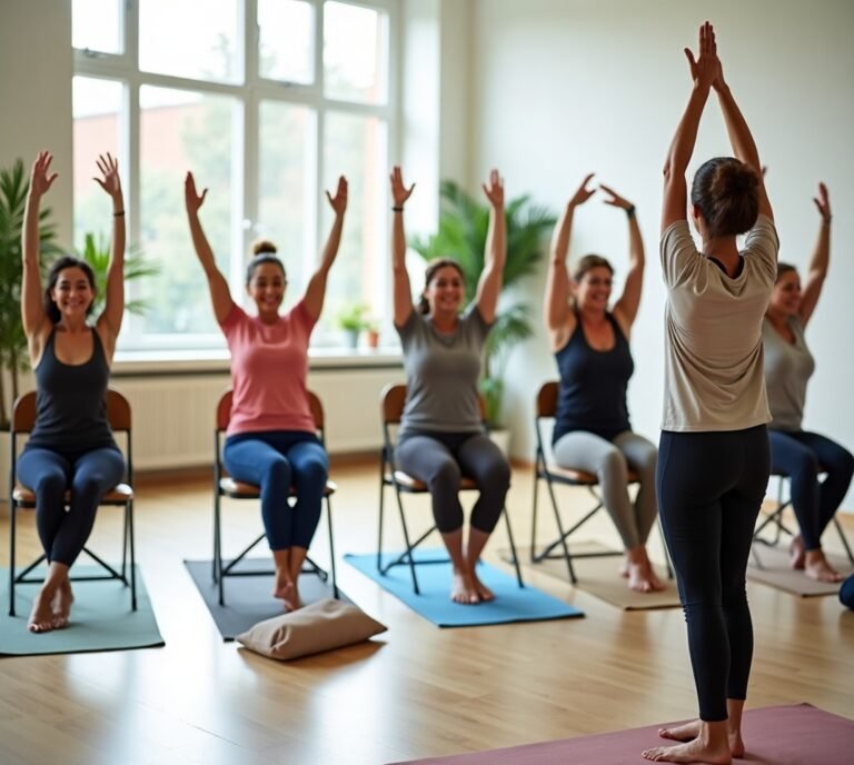 Chair yoga pose