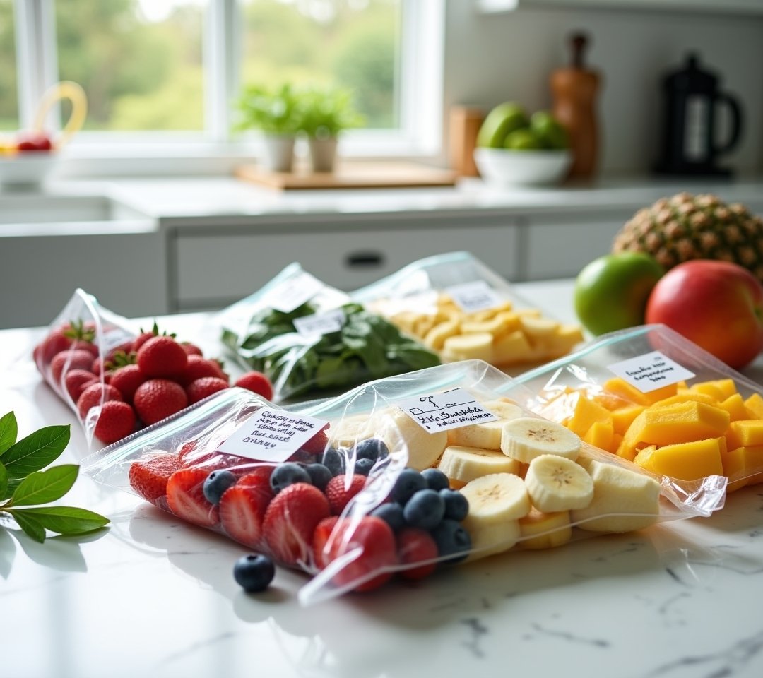 Smoothie freezer bags